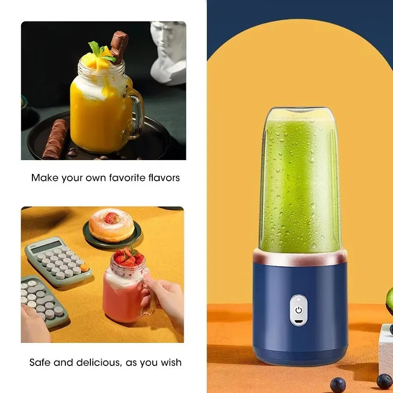 Licuadora Portátil USB · Mezclador + Vaso Incluidos · 400ml — Dual Blend